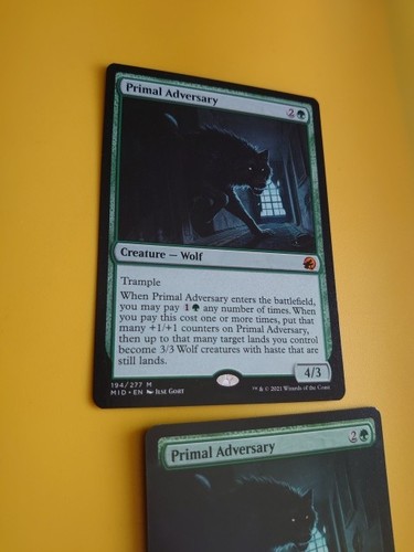 Primal Adversary x2 Mythic Werewolf MTG 2 Card. MID - Picture 5 of 7
