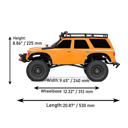 RH1052 1/10 Electric Off Road RTR Vehicle 4WD RC Car Winch 12.3Inces Wheelbase - Picture 7 of 12