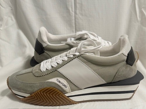 Tom Ford graue Wildleder/Nylon James Panel Sneakers-Herrengröße 7-mit Karton, Staubbeutel - Bild 7 von 21