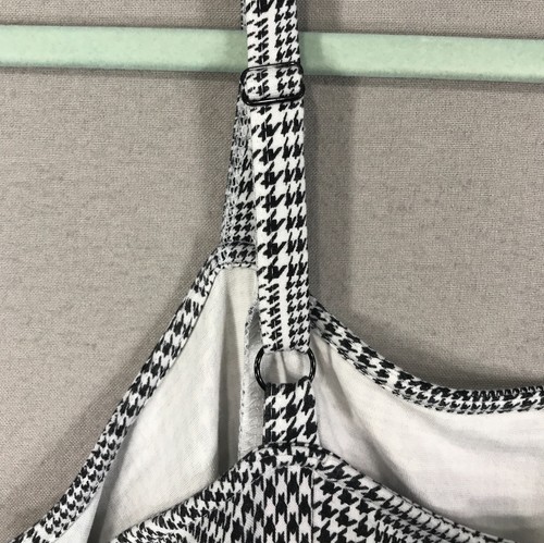 Torrid Kleid Damen 1 weiß schwarz Hahnentritt Pullover Mini Cami ärmellos Adj - Bild 6 von 10