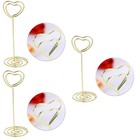 30 pcs 8.5cm Table Number Holders Heart-shaped Photo Holder Stands Place Paper