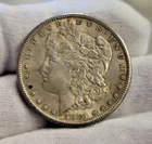1881 S US Morgan Silver Dollar $1 AU+ (Cleaned)