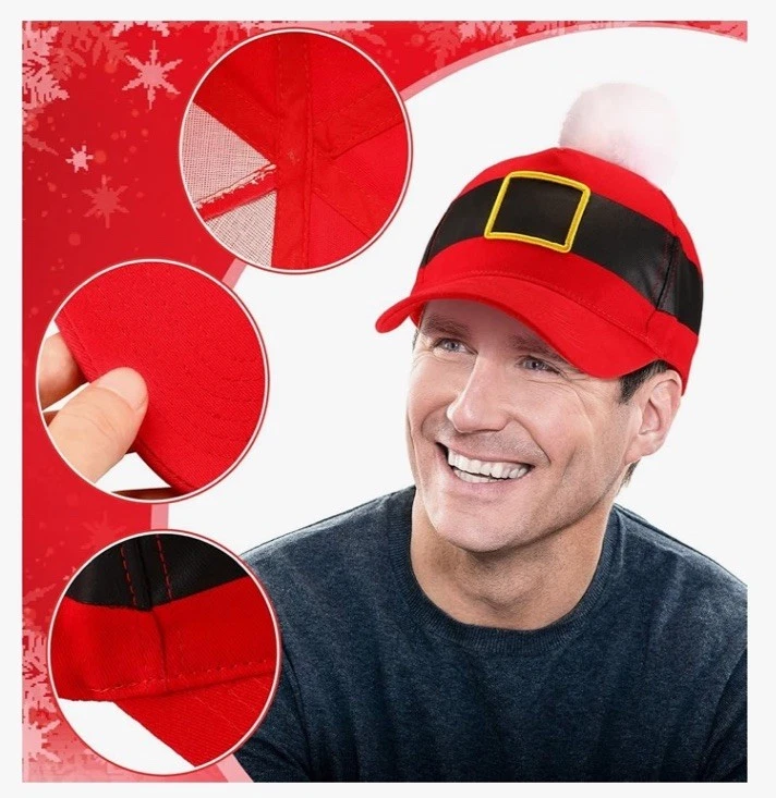 Kenning 4 Pk. Gorra de Béisbol Navidad Papá Noel Ajustable Adulto. Costo por sombrero $6,75 Foto 4 de 4
