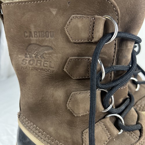 Botas de nieve impermeables Sorel Caribou para hombre talla 8 aisladas NM1000-238 - Imagen 8 de 11