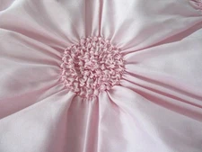 Levtex Baby WILLOW Crib Quilt Nursery Bedding Pink Ruched Rosette Pintuck NICE!