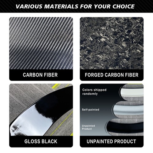 Fits Cadillac CT5 20-25 Forged Carbon Fiber/Glossy Black Rear Trunk Spoiler Wing - Imagen 2 de 27