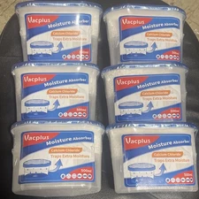 Vacplus Moisture Absorbers 6 Pack, 10.5 Oz Portable Humidity Absorber