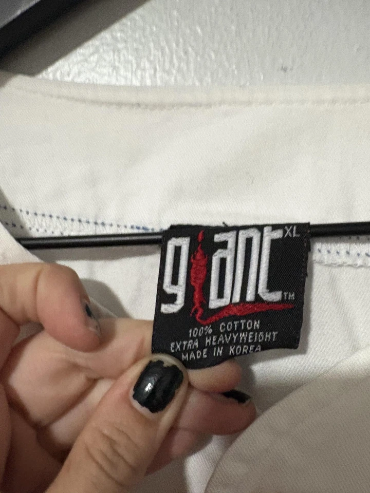 Винтажная мужская футболка Tina Turner размер XL белый синий гигантский концертный оркестр 24–7 90-е - Изображение 3 из 4