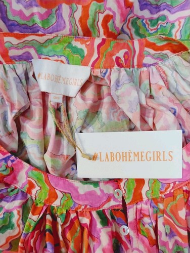 La Boheme Girls Camila Maxi Dress Cotton Agate Candy Apple One Size NWT $299 - Picture 9 of 11