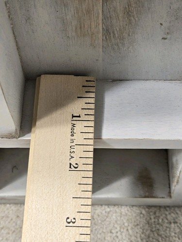 Shadow Box Holzhaus klein helle Farbe 12"x11"x1,5" Cottagecore - Bild 5 von 6