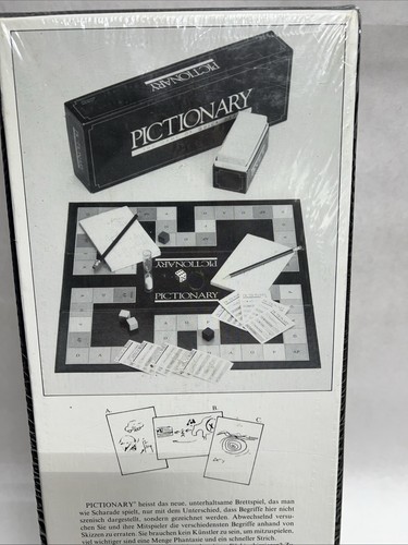 Vintage 1985 Pictionary in German (Das Spiel Mit Dem Schnellen Strich) Sealed - Picture 4 of 6
