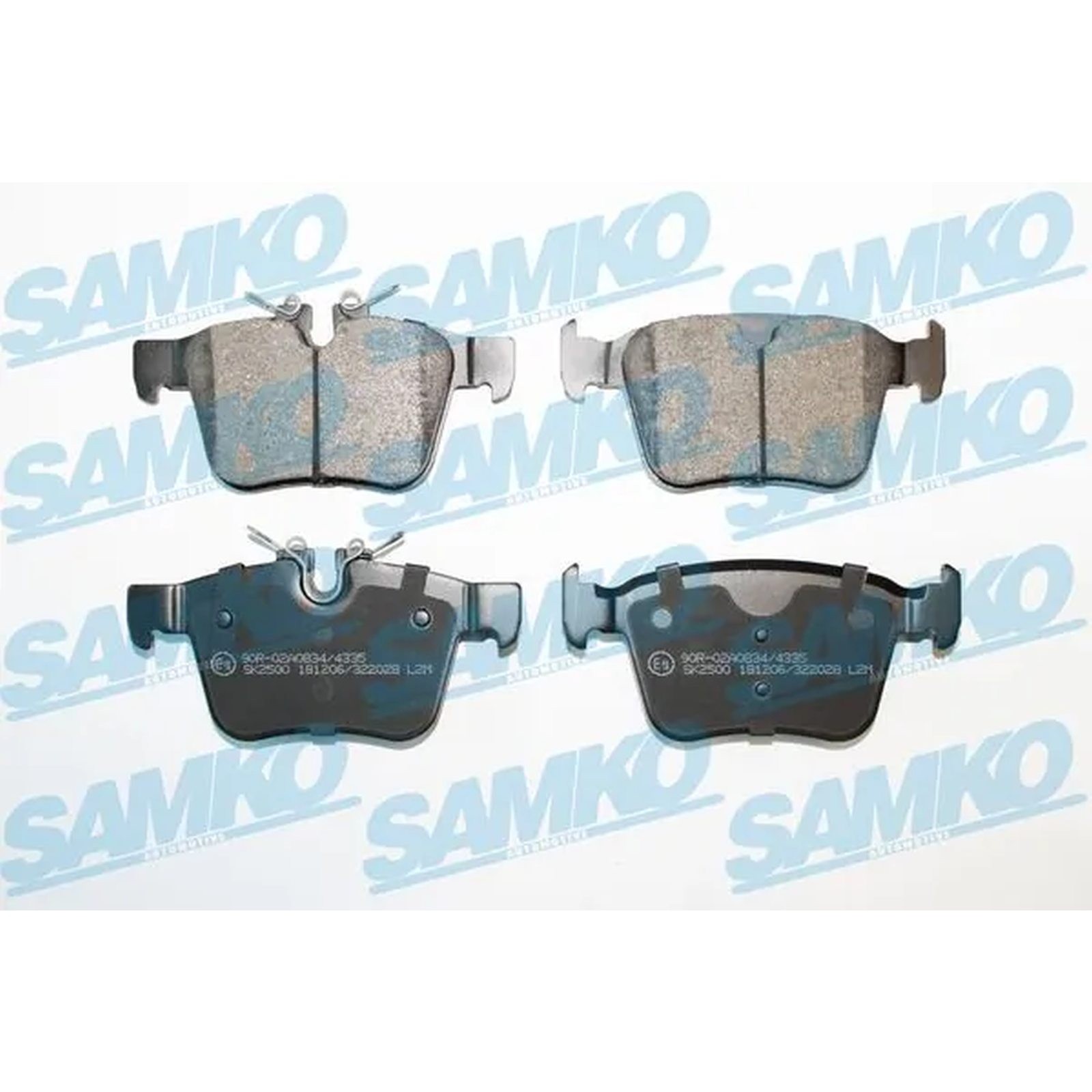1x ORIGINAL® SAMKO Bremsbelagsatz, Scheibenbremse Hinten für Volvo XC90 II