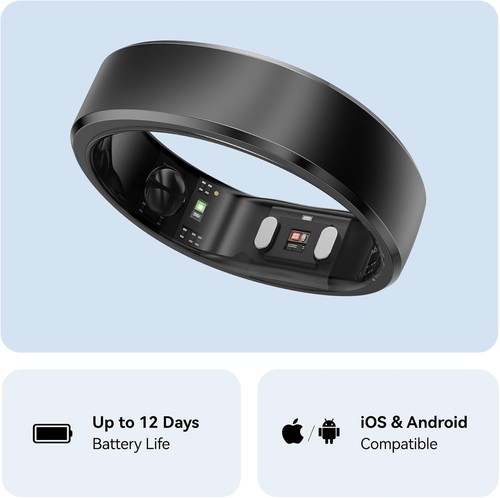 RingConn Gen 2 World’s First Smart Ring with Sleep Apnea Monitor Black Size 10 - Picture 6 of 7