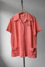 1960’s “King Louie” Dacron/Cotton Bowling Shirt （Chain Stitch & Print）