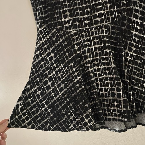 Tianello Women’s Sochi Jacquard Knit 3/4 Sleeve Peplum Tunic Top Artsy Sz MEDIUM - Picture 3 of 11