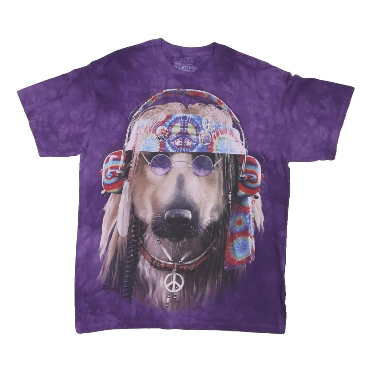 T-shirt Homme Criminal Violet – Imprimé Montagne, Coton Jersey, Taille M