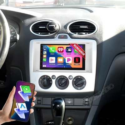 RRRRADIO Radio de coche para Ford Focus C-Max Kuga Android 15 Carplay GPS Navi WIFI 2+64 GB