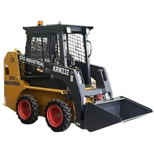 CFG 1.25 Ton Mini Skid Steer Cab Wheeled Loader 33 HP Gasoline RATO R999D Engine