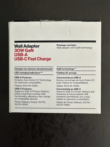 Verizon USB-C GaN 30W Fast Charge Wall Charger - 第 8/9 張圖片