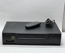 Mitsubishi HS-U430 VCR VHS Recorder 4 Head HiFi Tested & Working Great w/ Remote