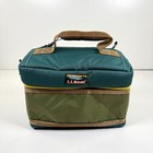 LL Bean Insulated Lunch Box Softback Bag Retro Colorblock Green Cooler Spots