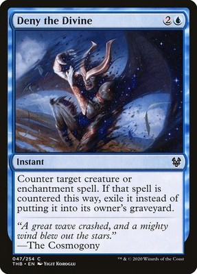 MTG Magic THB Theros Beyond Death - 1x EN NM 047 C Deny the Divine