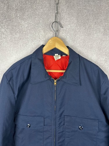 Chaqueta de Trabajo Vintage Hecha en EE. UU. Talon Cremallera Forro Acolchado Azul Marino - Imagen 2 de 16
