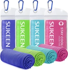 Sukeen Cooling Towel for Neck and Face (40"X12"), Microfiber Bulk Cooling Towels