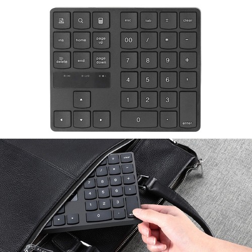 35 Keys Wireless Number Pad 2.4G Numeric Keypad Keyboard Silent Rechargeable NEW - Afbeelding 2 van 12
