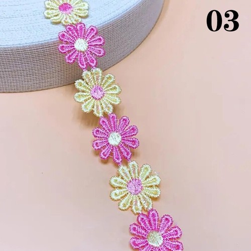 1Yard Daisy Flowers Trim Ribbon CRAFTS Scrapbook Wedding Sewing Craft Decor/ - Picture 26 of 54