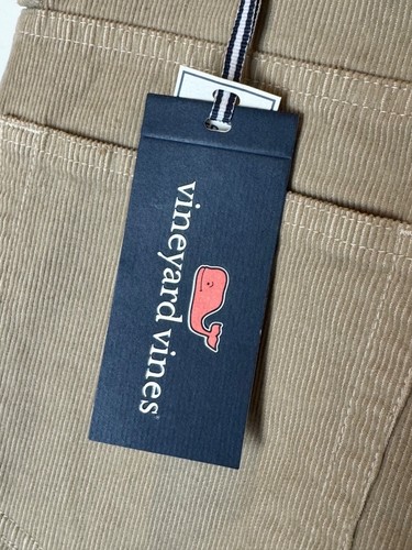 Vineyard Vines Pants Men 30 x 34 Tan Khaki Corduroy Classic Fit Five Pocket NWT - Picture 8 of 12