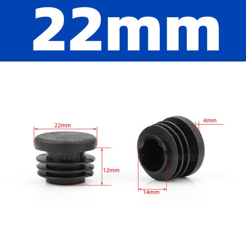 Round Plastic End Caps For Tubing Pipe Inserts Bungs Feet Blanking Plugs / Black - Picture 16 of 35