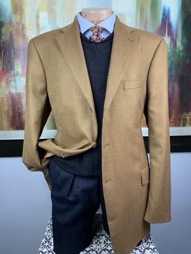 John W Nordstrom Mens Beige Loro Piana 100% Cashmere Blazer 44L $1867 - Picture 2 of 14