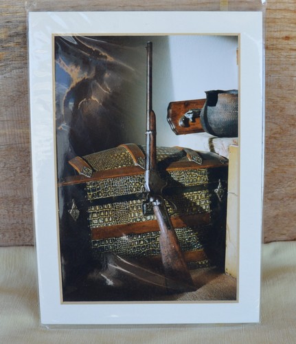 Matted Color Photograph of Old Trunk & Rifle by Frank H Parrish Las Cruces NM - Picture 2 of 4