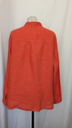 M&s Collection Coral Women Linen Shirt Size 44 - Picture 4 of 5