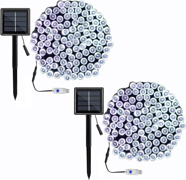 Pasen aantal Wiskundig Vmanoo Christmas Lights 72 Feet 22 Meter 200 LED 8 Modes Solar Powered for  sale online | eBay