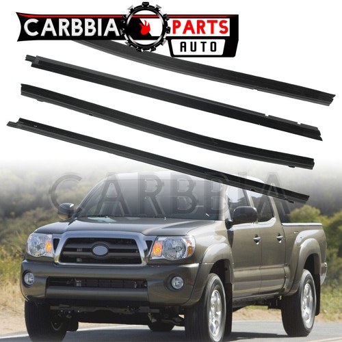 4Pcs Window Weatherstrip Belt Molding For Toyota Tacoma Double Crew Cab 2005-15 - Picture 3 of 12