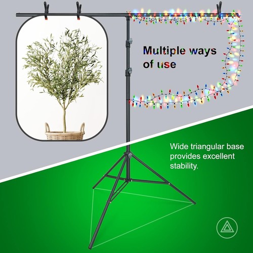 LINCO T-Shape Backdrop Stand 2 Softbox LED Photo Studio Lighting Kit with Bag - Picture 8 of 18