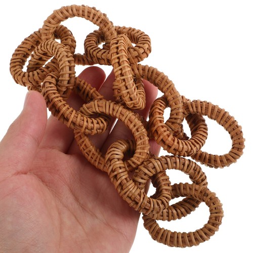 Wicker Ring Chain Rattan Woven Link Decor Coffee Table Decorations - Picture 12 of 12