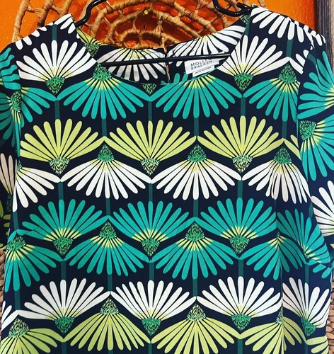💙 MODCLOTH MOLLY BRACKEN RETRO DAISY FLORAL MOD DRESS GREEN XL R: $109 - Picture 6 of 9