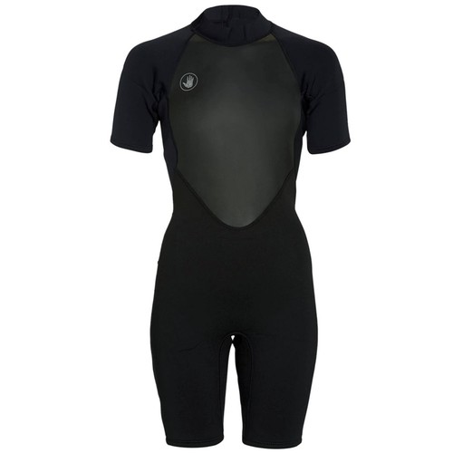 Body Glove Pro 3 Back Zip 2/1MM Women's Short Sleeve Springsuit (Black)