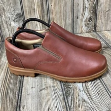 Bogs Womens Pearl Slip On Outdoor Shoes Waterproof 71573-231 Brown Leather 9.5