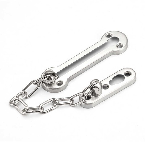 Stainless Steel Home Security Door Chain Guard Slide Screws Front Safety Catch - Picture 11 of 21