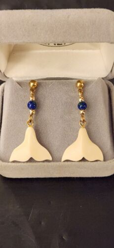 ALASKA'S FINEST QUALITY WHALE TAIL 1.5" DANGLE EARRINGS - Picture 3 of 8