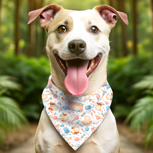 Double Sided Dog Bandana Stylish Canine Fashion Collar - Assorted Pattern Design - Picture 108 of 132