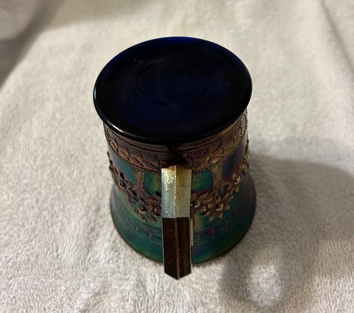 Fenton Blue Carnival Glas Orangenbaum Becher Anfang 1900 - Bild 4 von 7