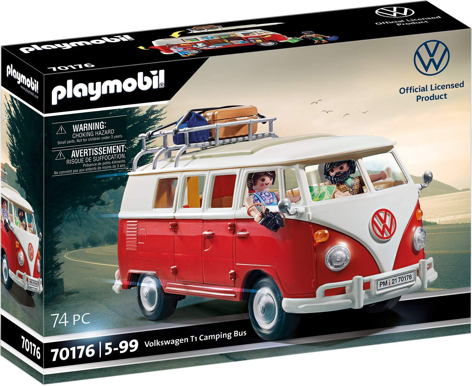 Туристический автобус PLAYMOBIL Volkswagen 70176 T1 Kultbulli Spielzeug 2 фигурки 74 см