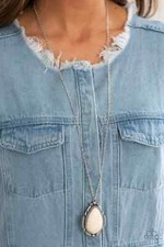Paparazzi  Western Fable White Necklace and Earring Set