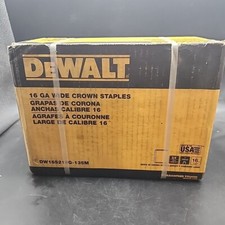 Dewalt 16 Gauge Wide Crown Staples 3/4" x 1" 16G 13,500 Ct DW16S219G-135M Sealed