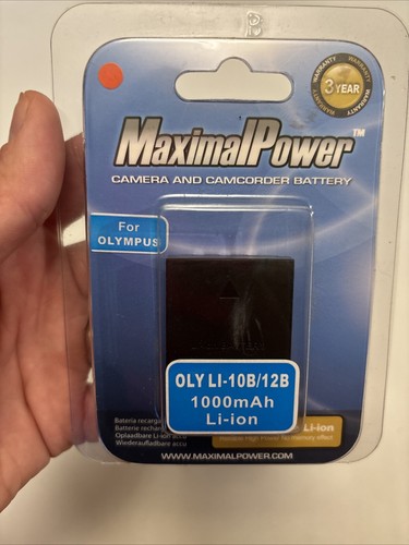 MaximalPower Battery For OLYMPUS LI-10B LI-12B FE-200 C-50 Zoom Stylus 1000 - Picture 3 of 4